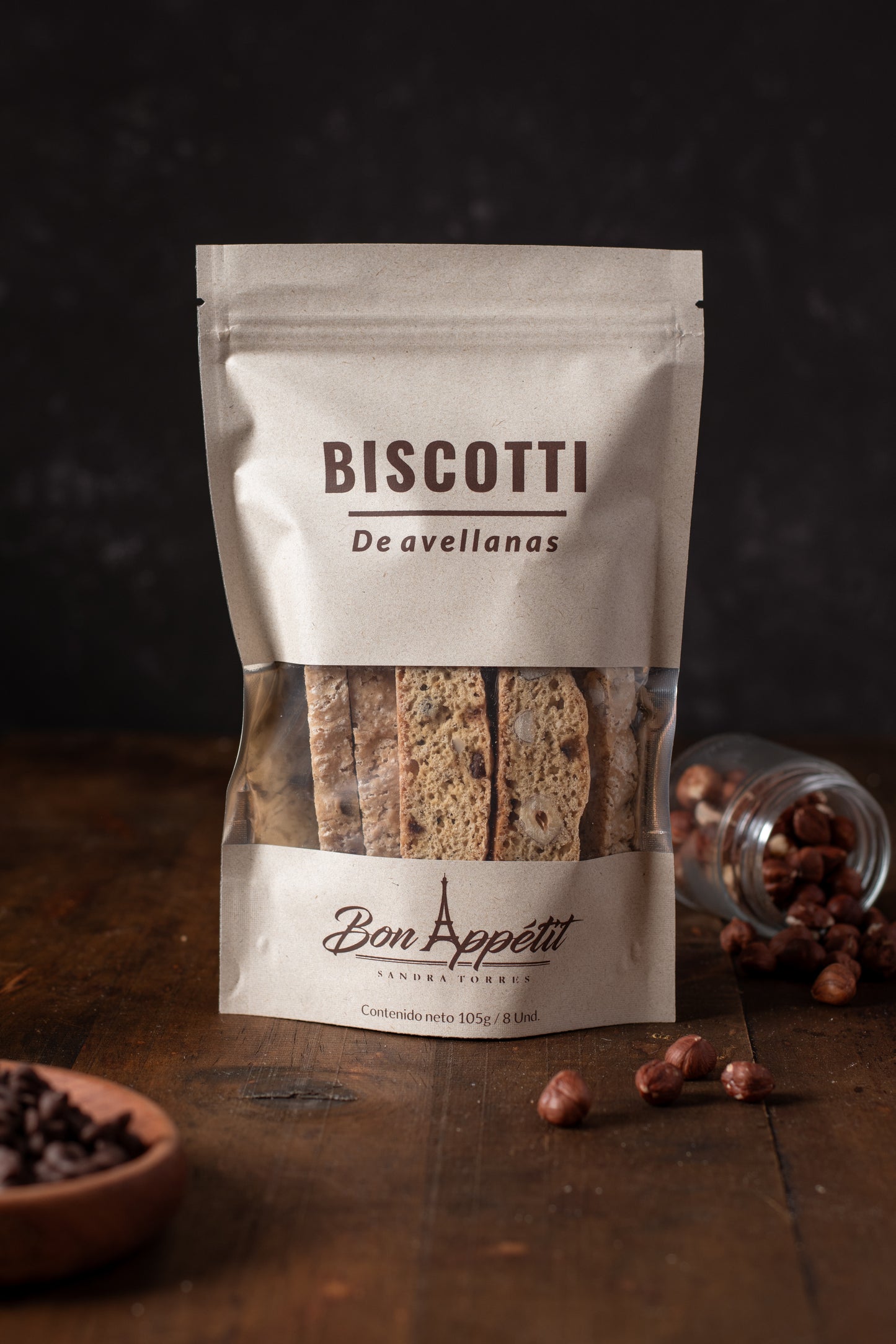 Biscotti de Avellanas - Paquete 8 unidades